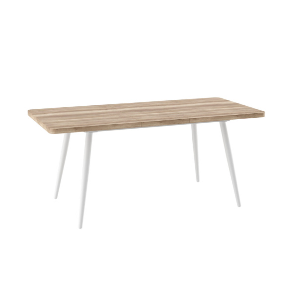 Стол BORG RADIAL-140, раздвижной 140(180)х85, ДУБ КАНЬОН/БЕЛЫЙ) BORG RADIAL 140